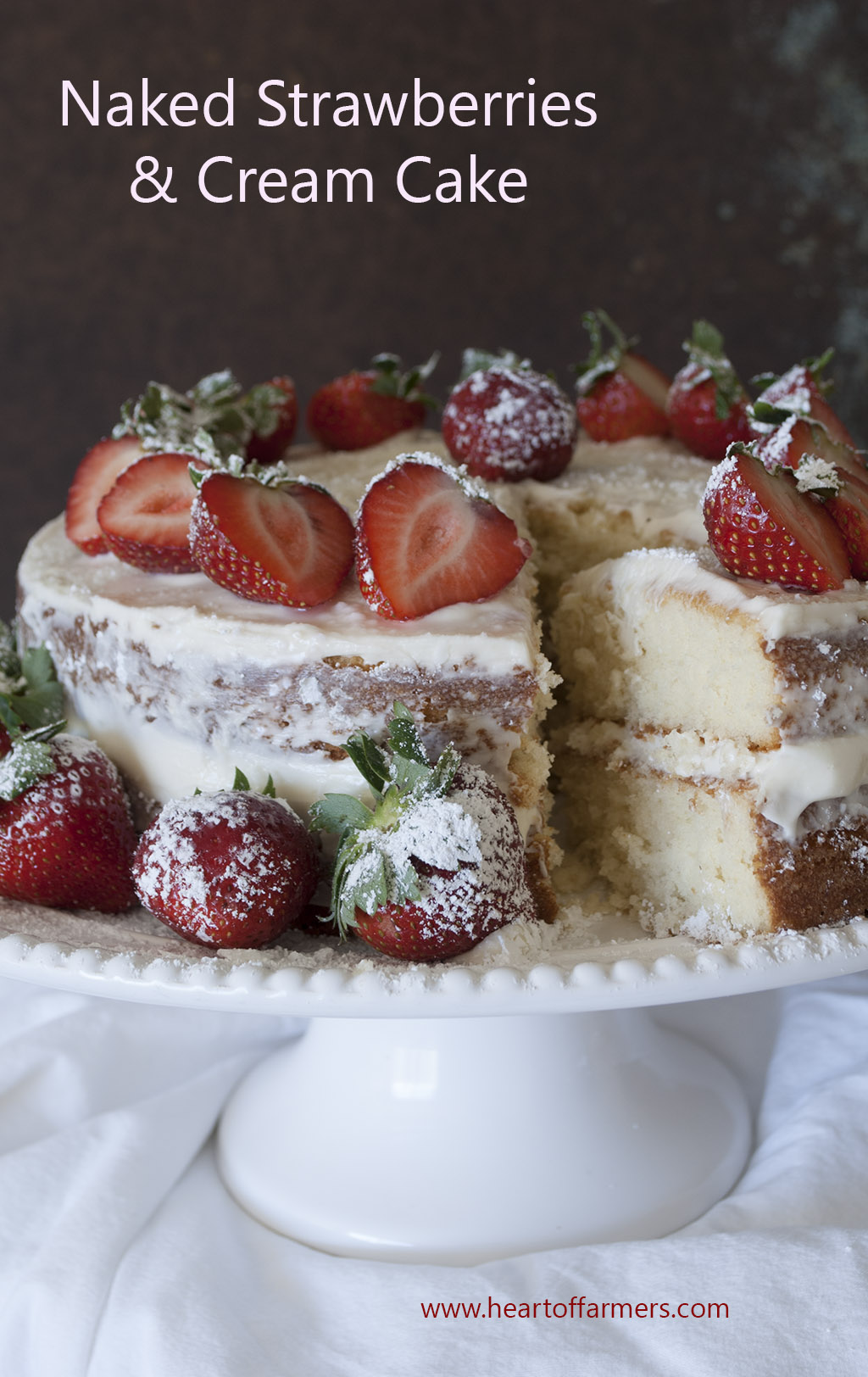 Naked Strawberry & Cream Cake