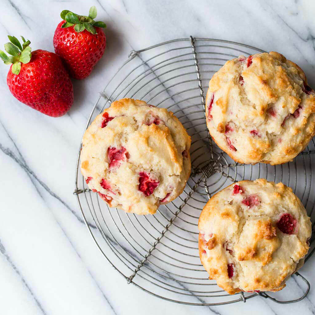 Jumbo Strawberry Muffins California Strawberries