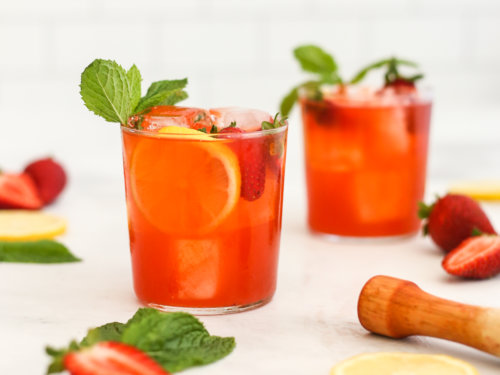 Strawberry Bourbon Smash