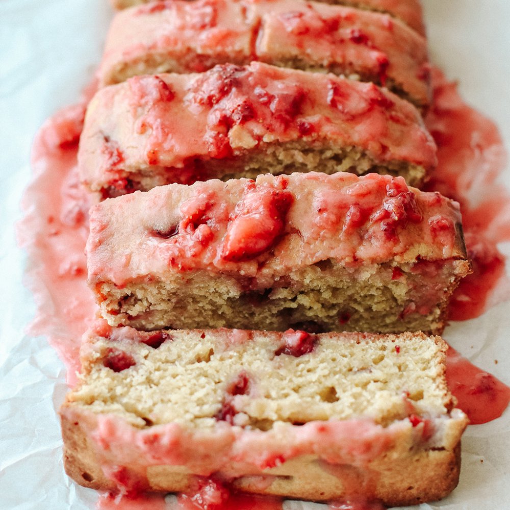 Gluten-Free Strawberry Lemon Loaf with Strawberry Glaze - California ...