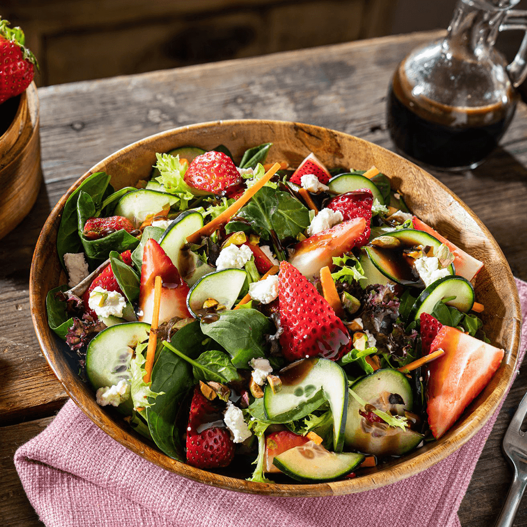 Strawberry and Mixed Green Salad - Pretty. Simple. Sweet.