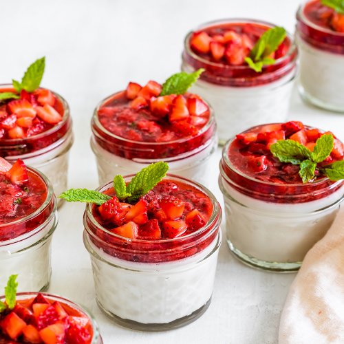 Coconut Milk Panna Cotta with Strawberry Compote - California ...